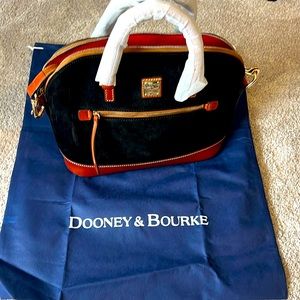 Dooney & Bourke Suede Zip Zip Satchel Purse